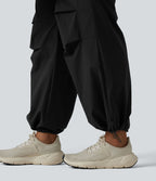Jogging cargo ample de randonnée taille haute avec poches