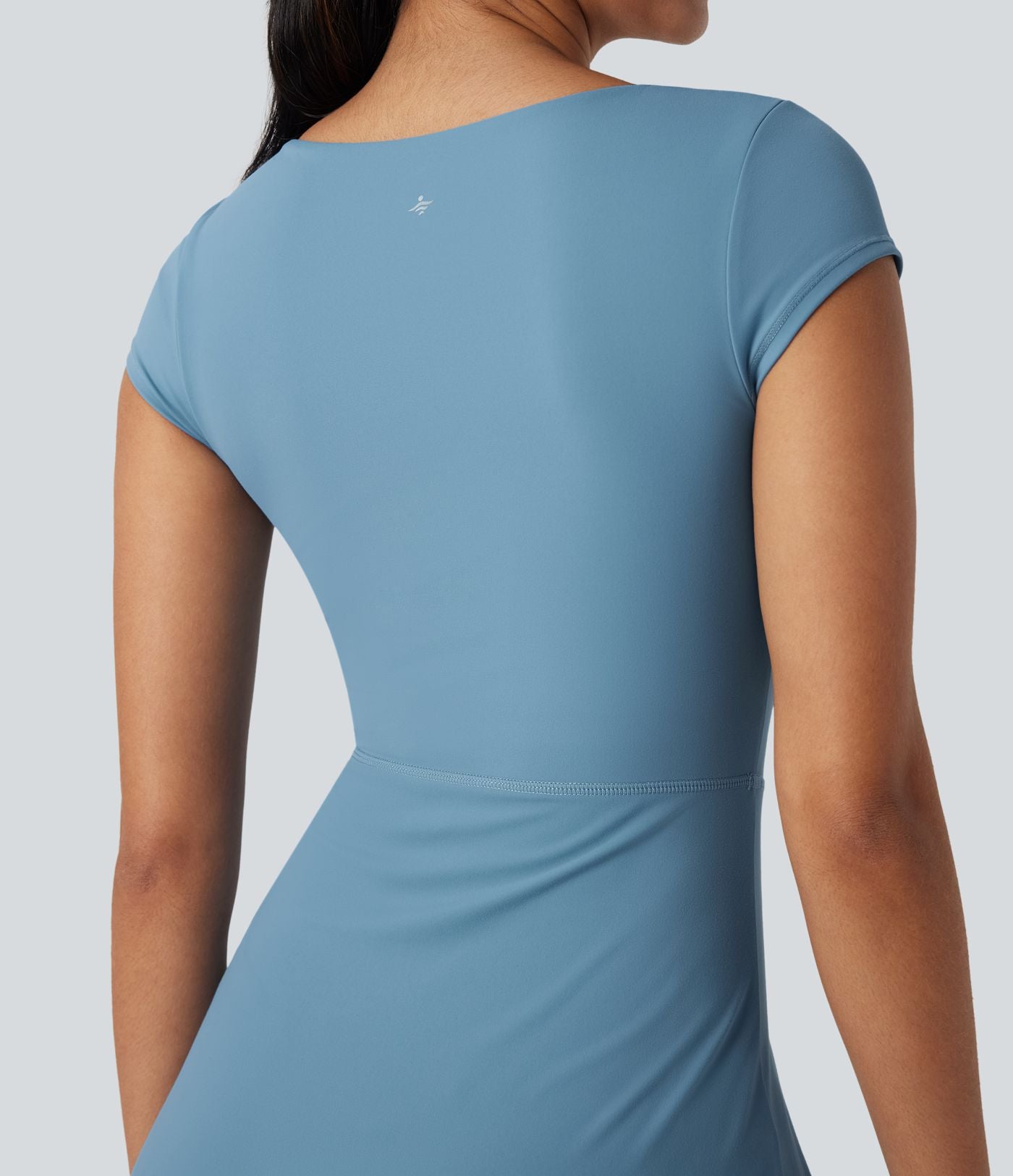 Robe décontractée mini 2-en-1 Softlyzero™ Plush à col carré style corset avec poche