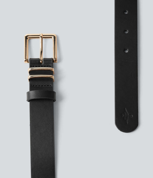 Ceinture à boucle métallique carrée