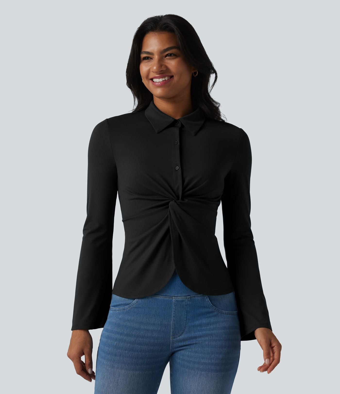 Chemise pour le bureau manches longues à volants