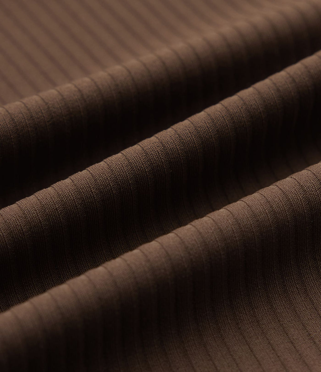 Robe midi moulante décontractée côtelée à col rond sans manches avec soutien-gorge intégré