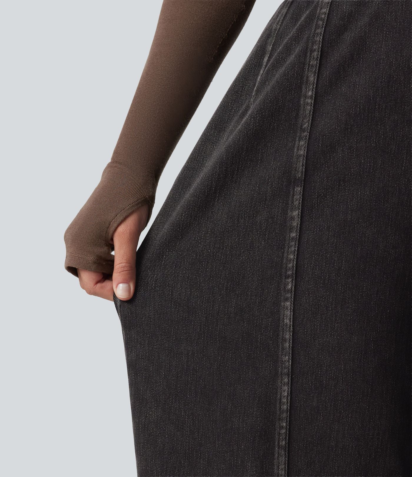 Jean barrel casual taille haute Halara Flex™ à poches