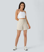 Short yoga 2-en-1 SoftlyZero™ Airy effet frais InstantCool taille très haute 12,5 cm avec poches, longueur allongée
