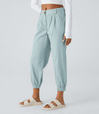 Joggings décontractés à taille mi-haute avec poches