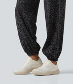 Jogging de yoga Halara UltraSculpt™ taille haute gainant imprimé léopard avec poches