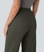 Pantalon capri de travail coupe droite taille haute Halara Flex™ DayStretch avec poches latérales