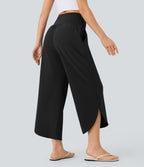 Pantalon fluide resort Breezeful™ à séchage rapide, coupe fendue et effet ventre plat