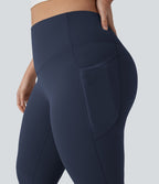 Pantalon de yoga à coupe bootcut gainant taille haute grande taille avec poches Halara UltraSculpt™