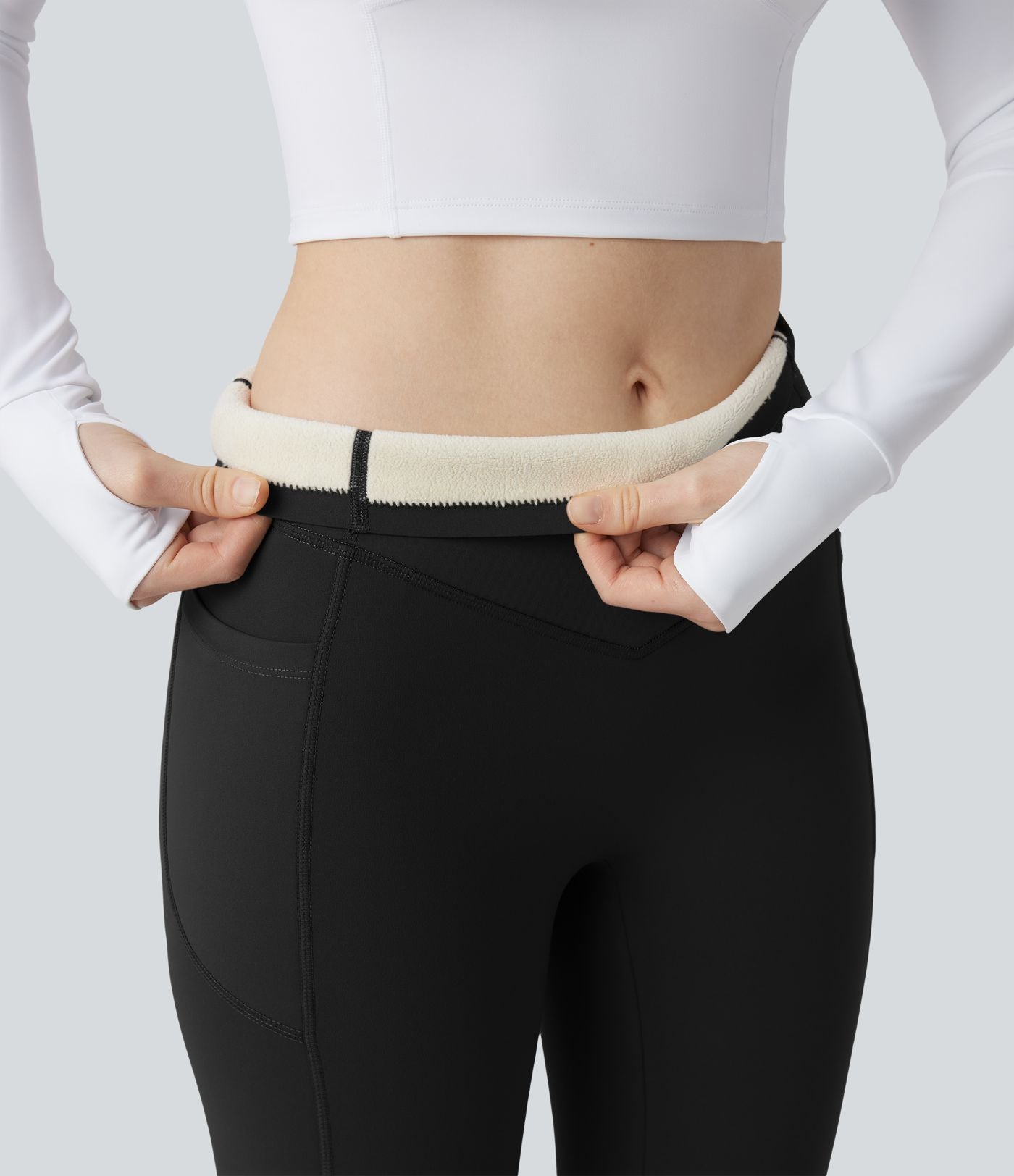 Legging de yoga Halara UltraSculpt™ Extra Heat taille haute froncé effet push-up gainant avec poches
