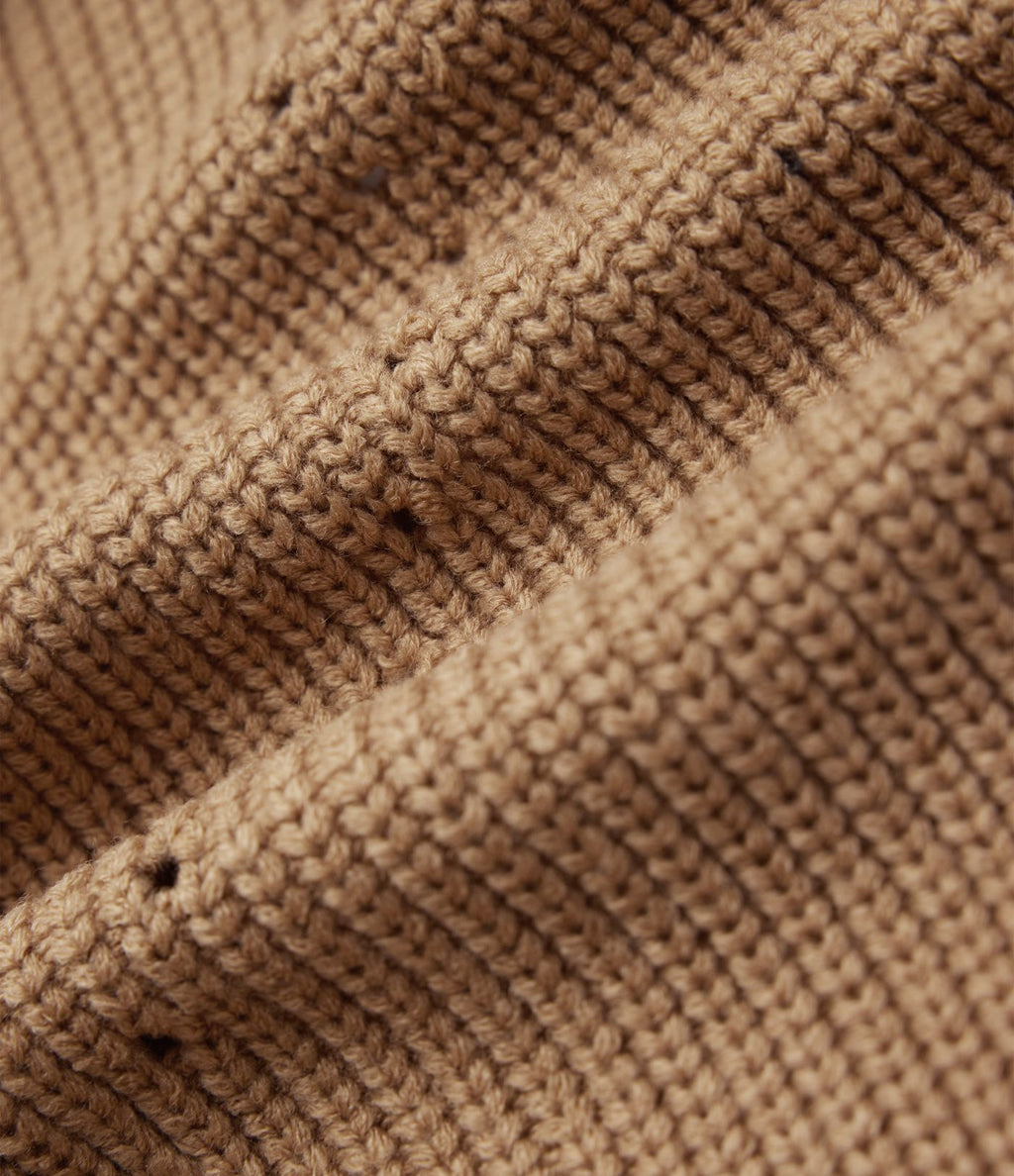 Cardigan long manches évêque avec fentes et découpes