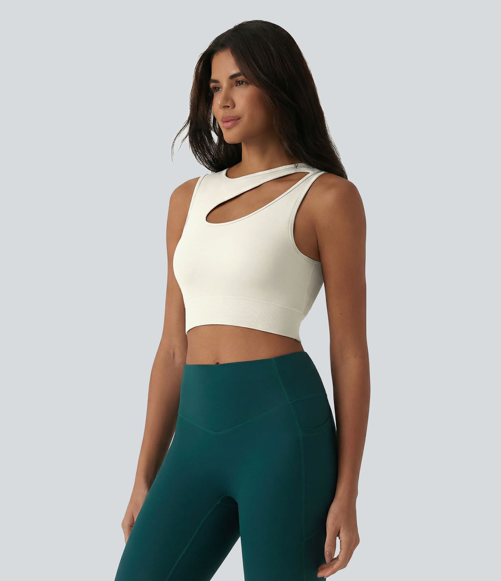 Débardeur de yoga OneForm Seamless Flow à découpes avec brassière intégrée