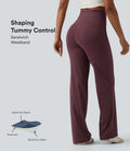 Pantalon droit décontracté gainant à séchage rapide effet frais InstantCool taille haute avec poches