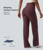Pantalon droit décontracté gainant à séchage rapide effet frais InstantCool taille haute avec poches