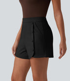 Short tailleur taille haute 7,5 cm avec poches