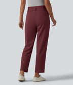 Halara Flex™ Pantalon tailleur fuselé taille haute en tissu gaufré avec poches