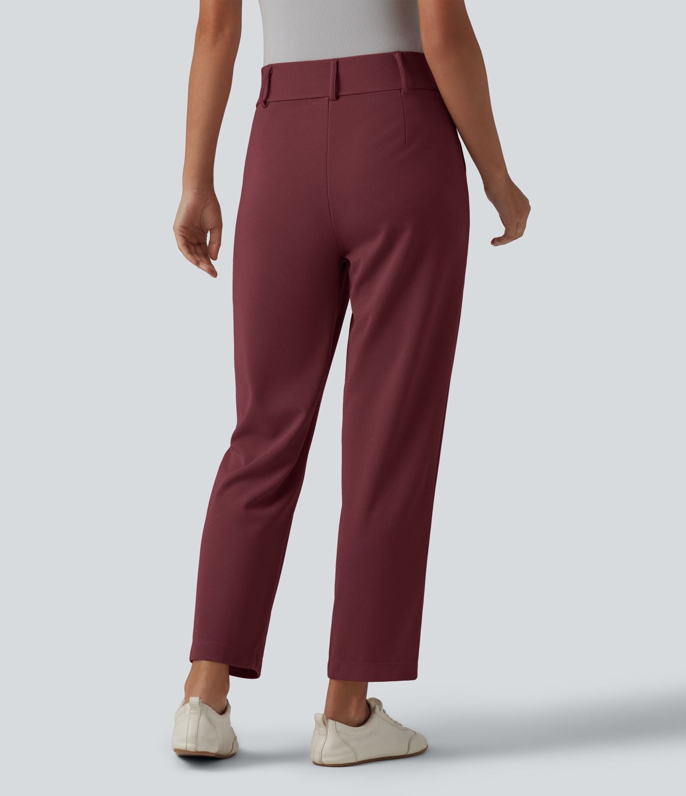 Halara Flex™ Pantalon tailleur fuselé taille haute en tissu gaufré avec poches