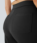 Pantalon taille haute coupe droite DayStretch avec poches