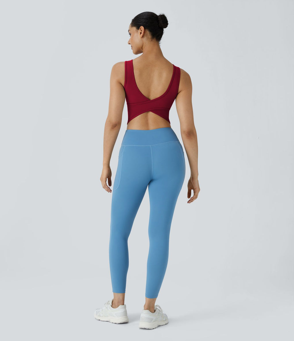 Débardeur danse barre ballet col U croisé A-D
