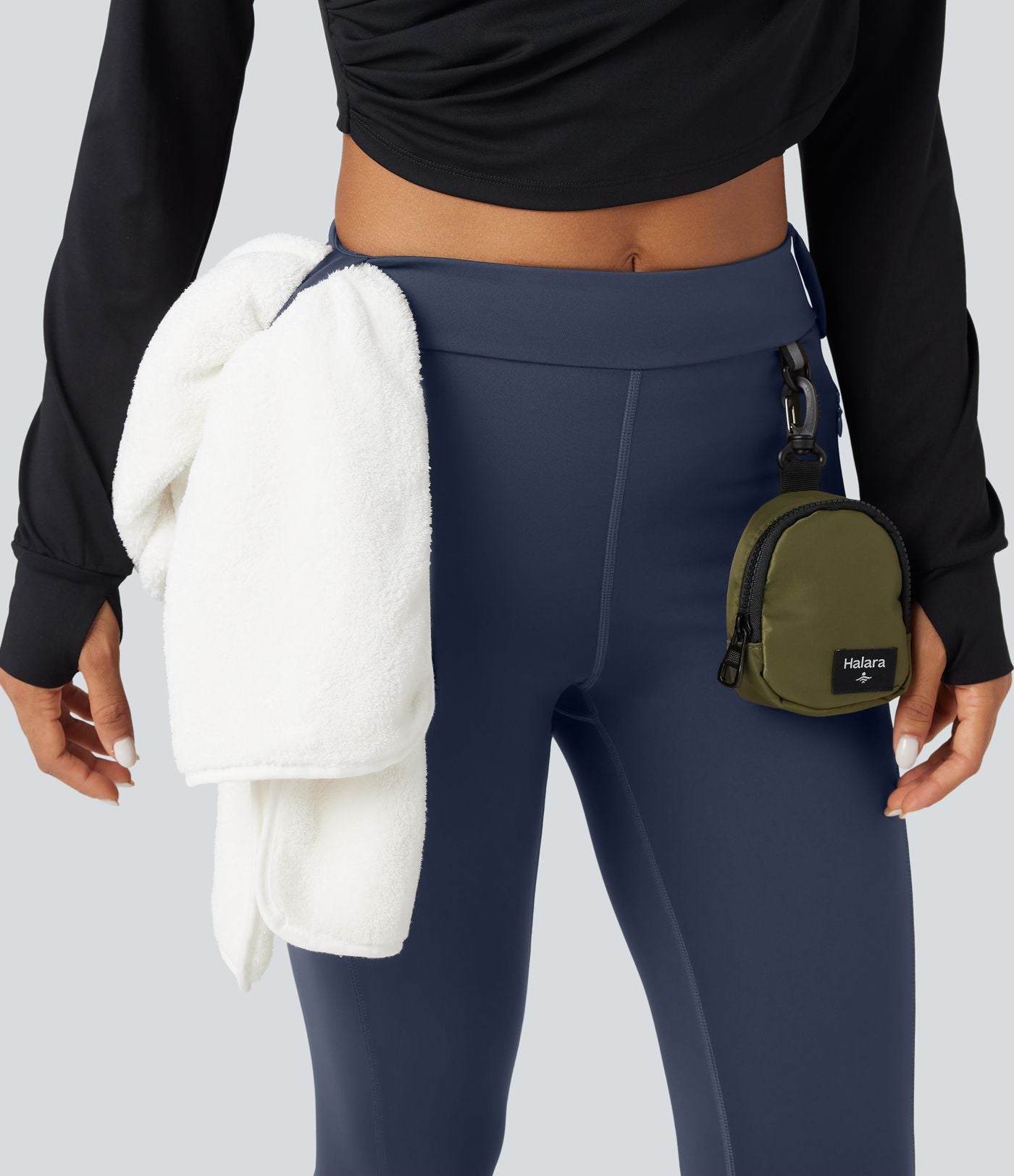 Legging cargo de randonnée résistant à l'usure taille mi-haute avec poches