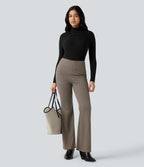 Pull tailleur col montant manches longues