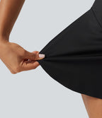 Jupe de tennis mini de grossesse 2-en-1 taille très haute en SoftlyZero™ Airy à effet frais InstantCool avec poches, protection solaire UPF50+