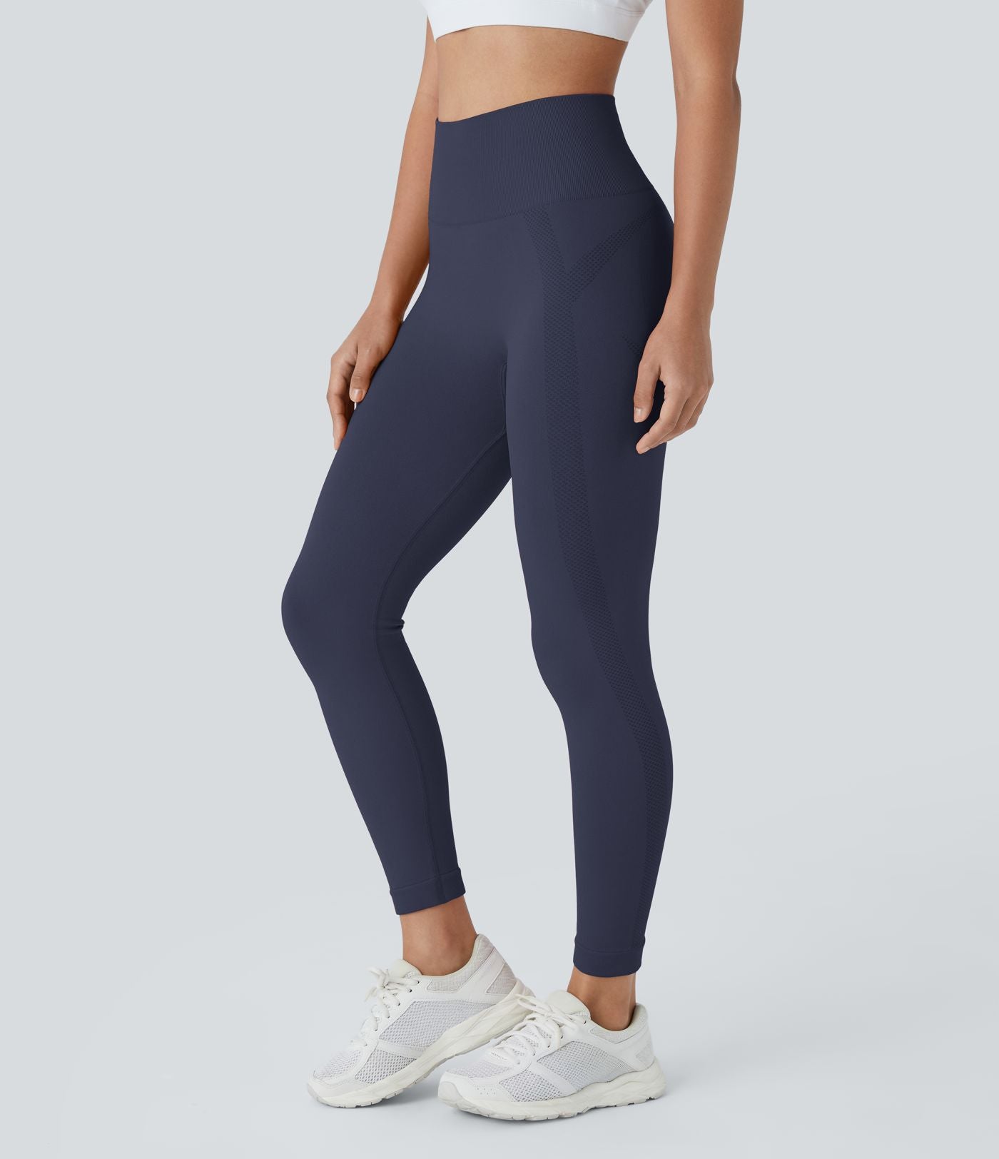 Legging yoga 7/8 taille haute froncé sans couture OneForm Seamless Flow