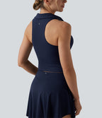 Haut de sport tennis SoftlyZero™ Airy dos nageur à fronces effet frais InstantCool, protection solaire UPF50+