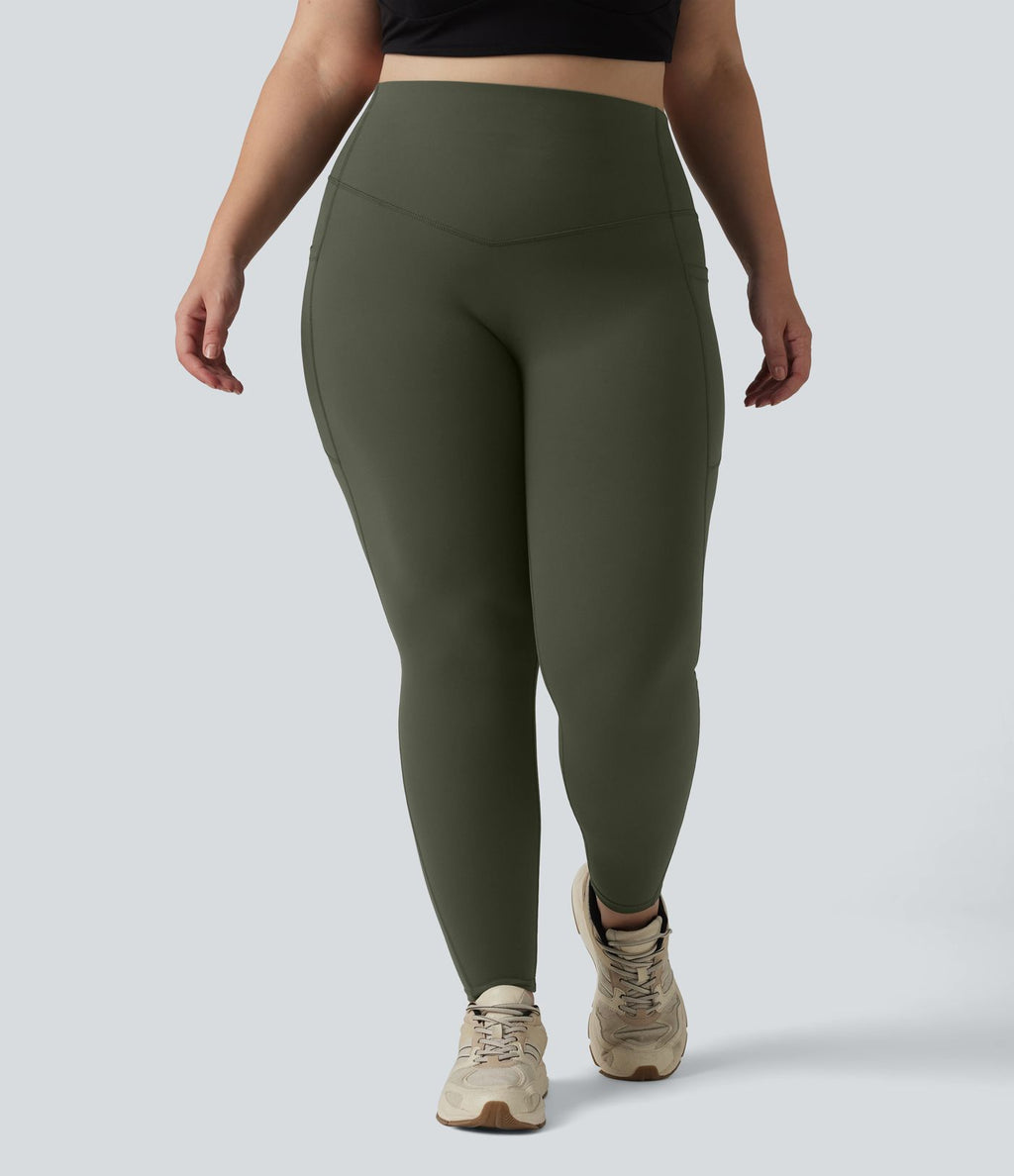 Legging d'entraînement gainant taille haute grande taille avec poches Halara UltraSculpt™