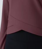 Softlyzero™ Plush Top Sport Yoga Encolure Ronde avec Ourlet Croisé