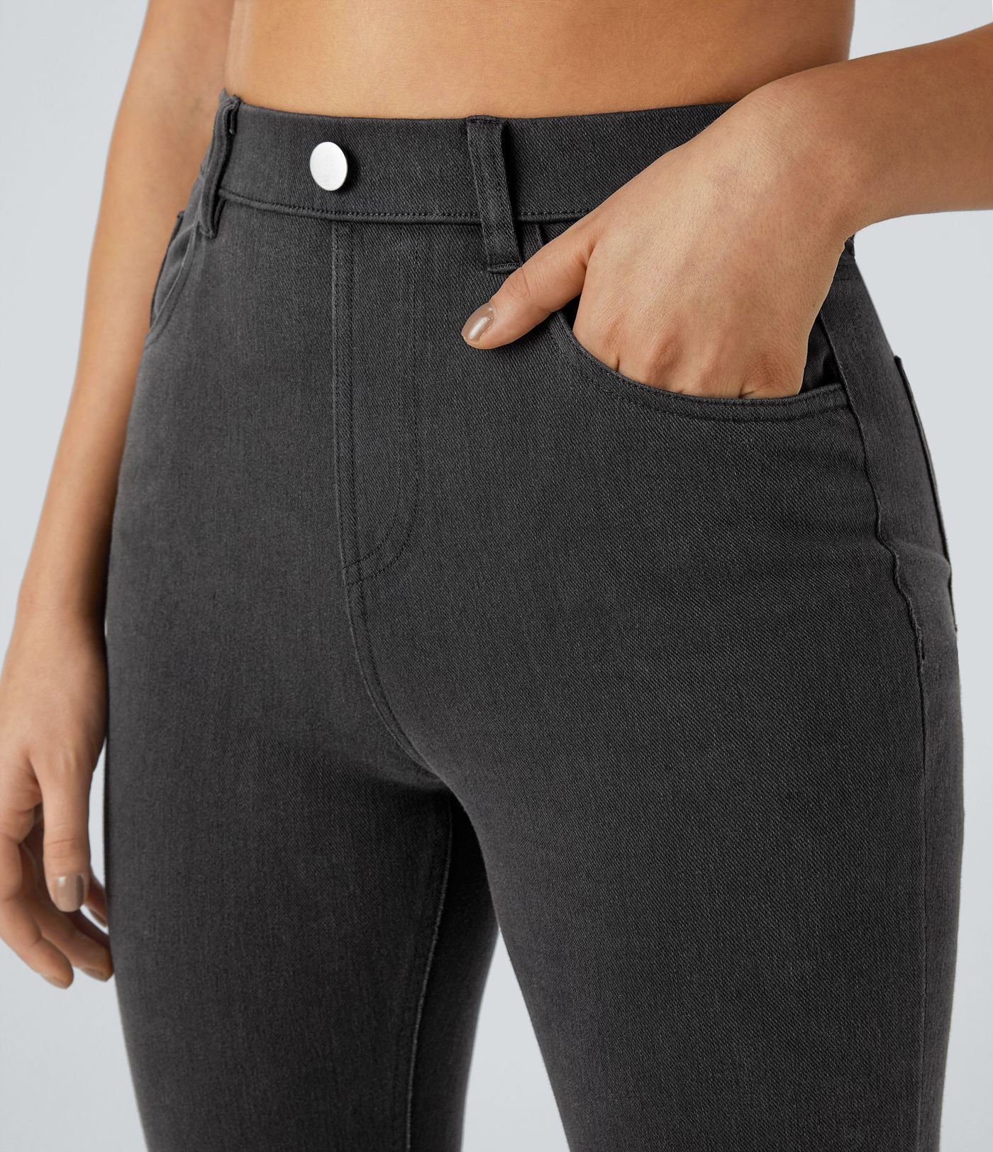 Leggings 7/8 de travail en denim taille haute avec poches Halara Flex™