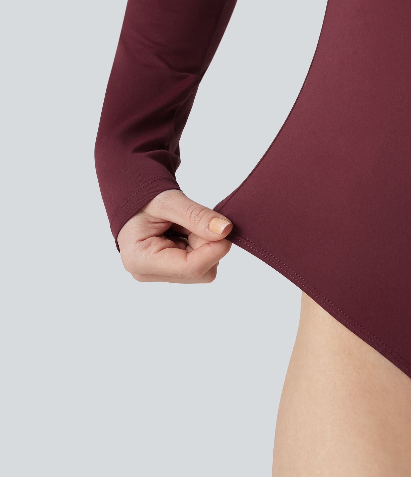 Body casual épaules dénudées à manches longues avec bretelles amovibles et brassière intégrée