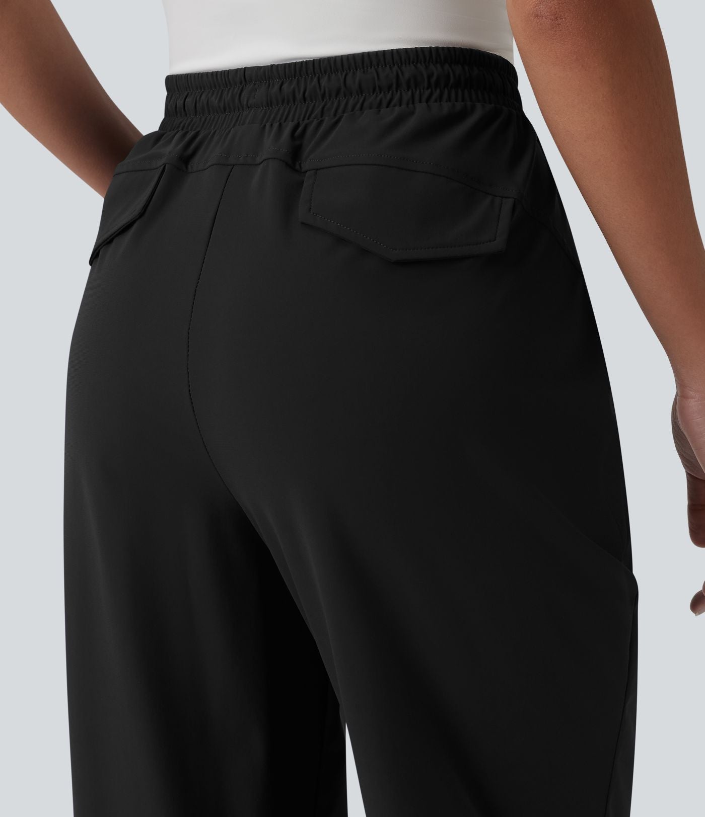 Jogging de golf taille mi-haute à séchage rapide effet frais InstantCool avec cordon de serrage et poches, protection solaire UPF40+