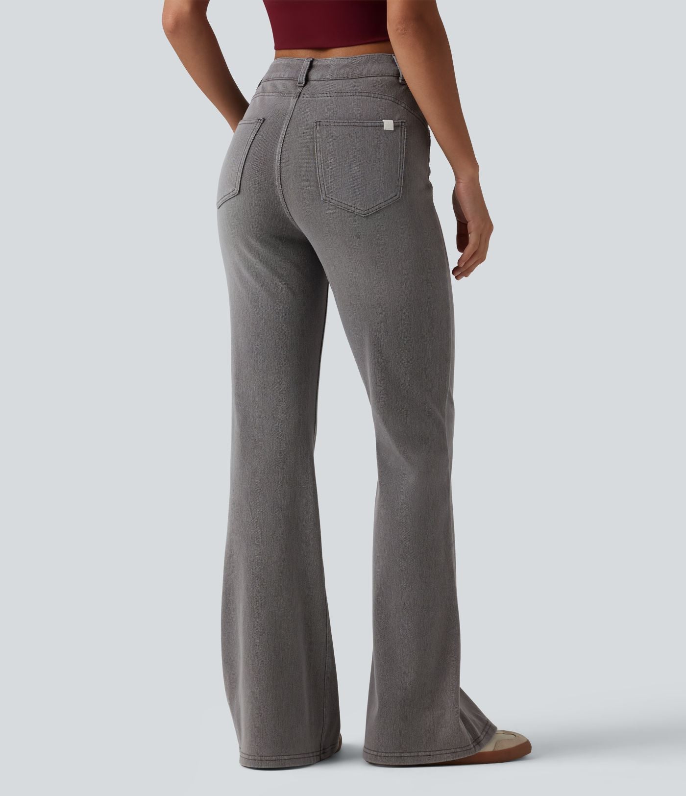 Jean Halara Flex™ taille haute croisé gainant bootcut décontracté avec poches