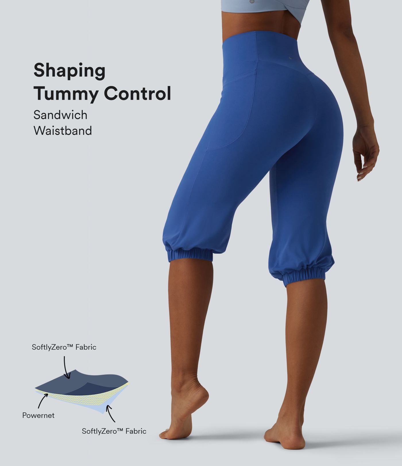 SoftlyZero™ Jogging corsaire ballon taille haute ventre plat pour la danse avec poches