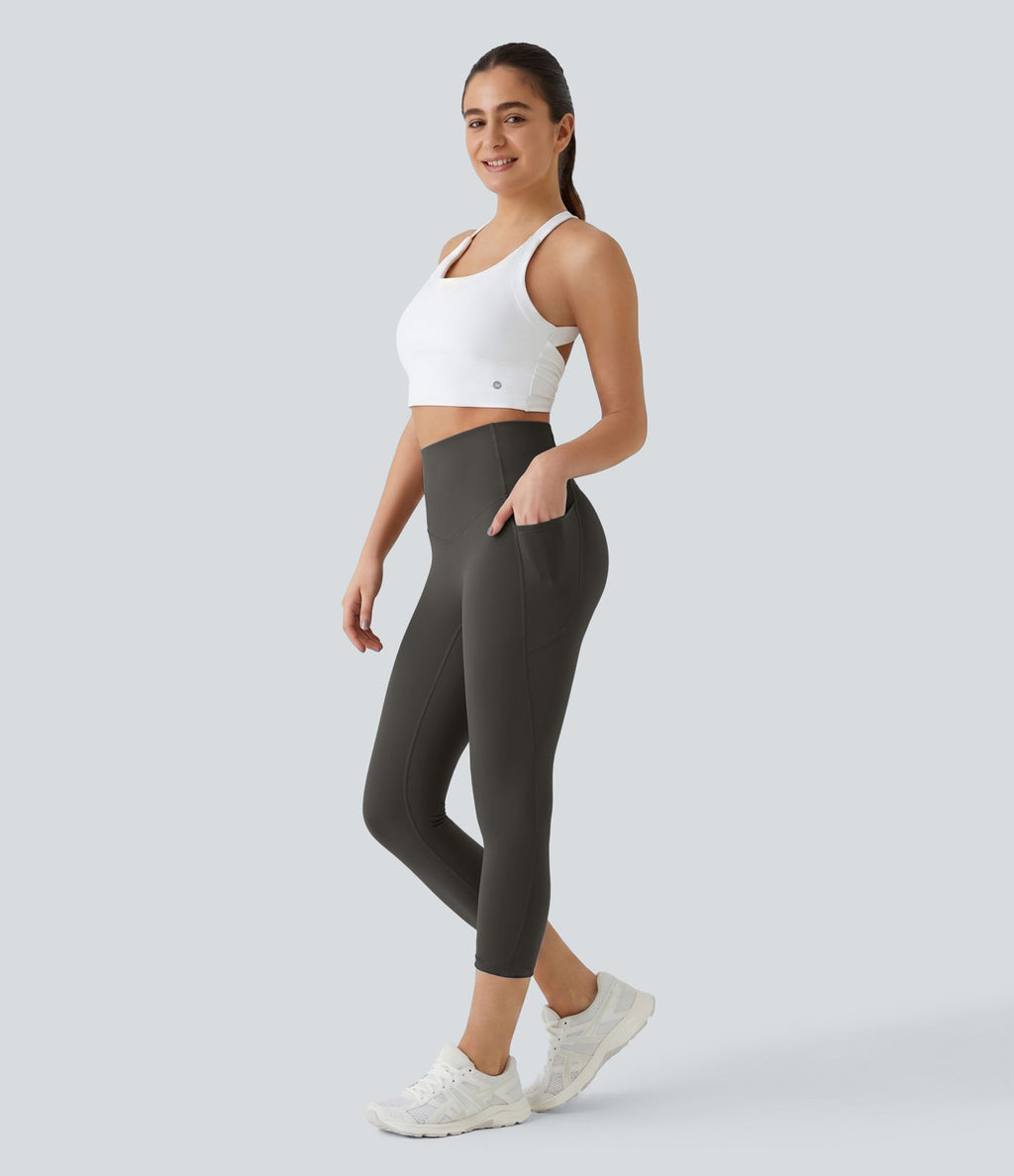 Legging corsaire d'entraînement gainant taille haute avec poches Halara UltraSculpt™