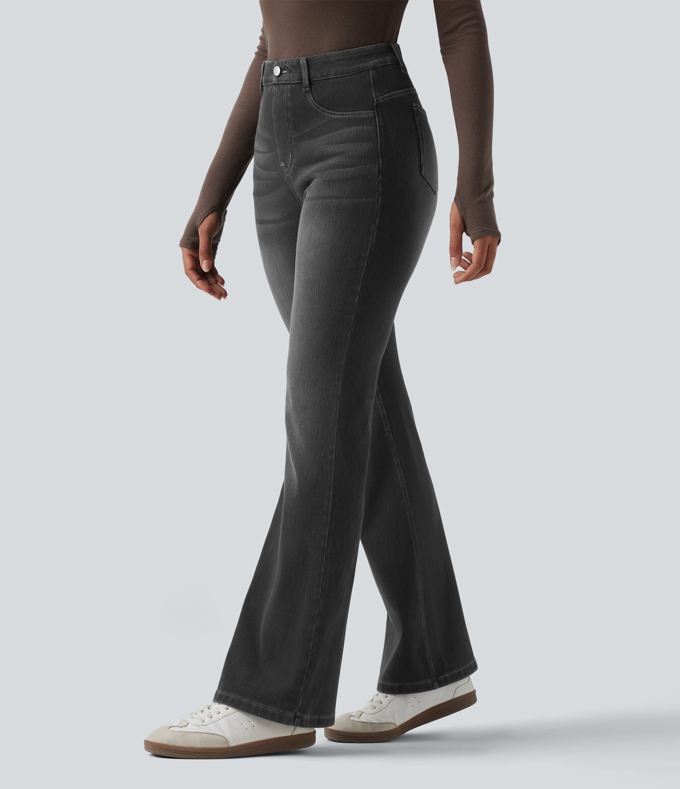 Legging denim bootcut Halara Flex™ gainant effet push-up taille haute avec poches