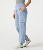Jogging cargo casual en denim Halara Flex™ taille mi-haute avec poches