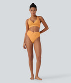 Haut de maillot de bain bikini plage et ville dos nu entrecroisé avec boucle réglable