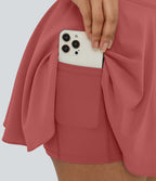 Breezeful™ Jupe Évasée Casual Taille Haute 2 en 1 Poche Latérale Séchage Rapide