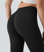 Legging de yoga 7/8 sans couture Seamless gainant et sculptant à taille haute