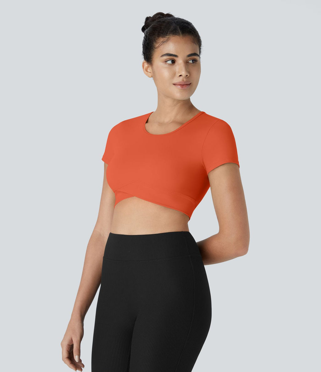 Softlyzero™ Plush Sports Top Ourlet Croisé