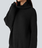 Pull col montant manches longues
