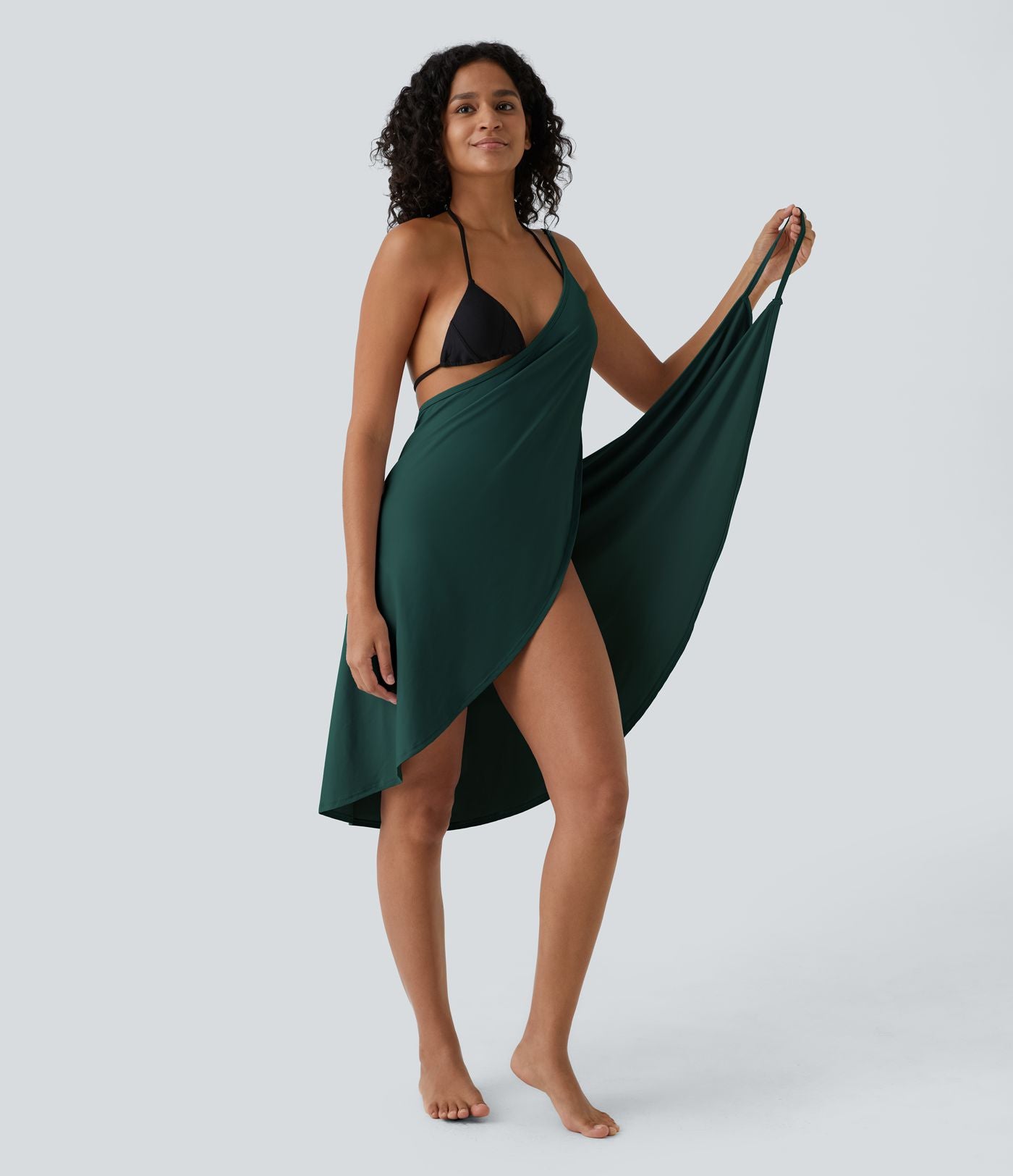 Robe de Plage Fines bretelles croisée dos nu effet portefeuille effet frais InstantCool