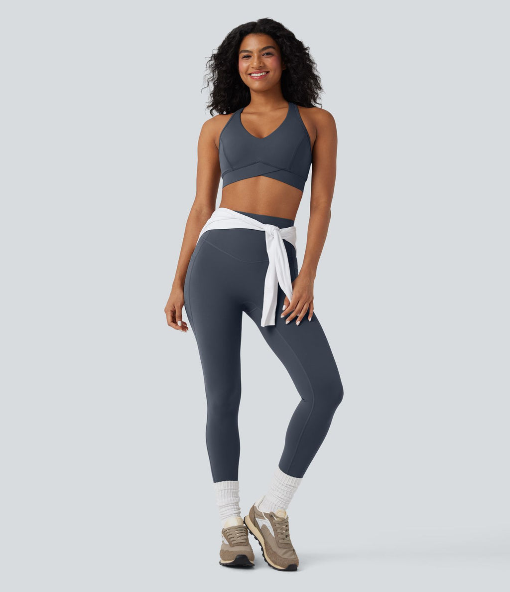 Brassière de sport entraînement Halara UltraSculpt™ soutien intermédiaire col V dos nageur bonnets A-C