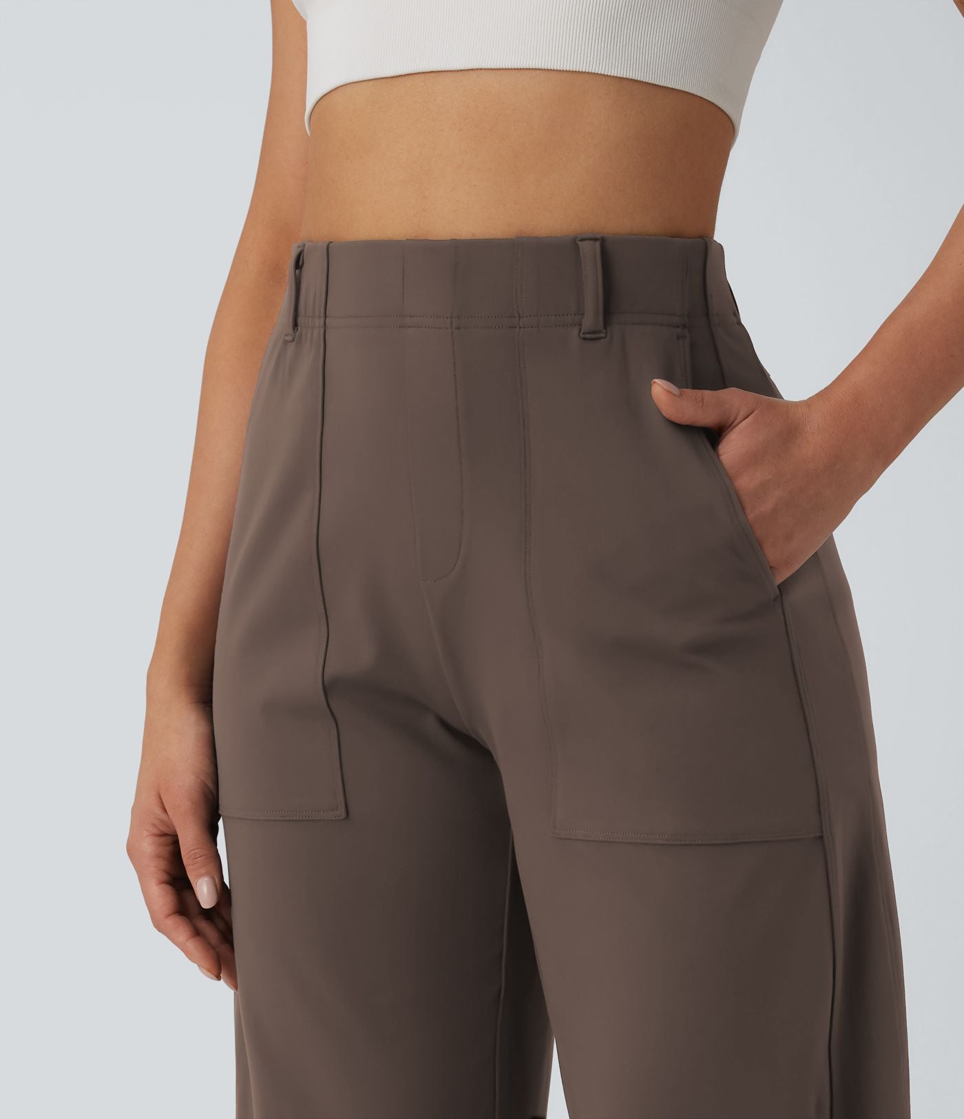 Pantalon barrel DayStretch taille haute avec poches