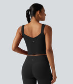 Débardeur de course SoftlyZero™ Airy col cœur croisé brassière intégrée effet frais InstantCool, protection solaire UPF50+