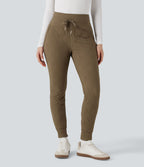 Jogging matelassé casual PuffFlex taille haute avec cordon de serrage et poches