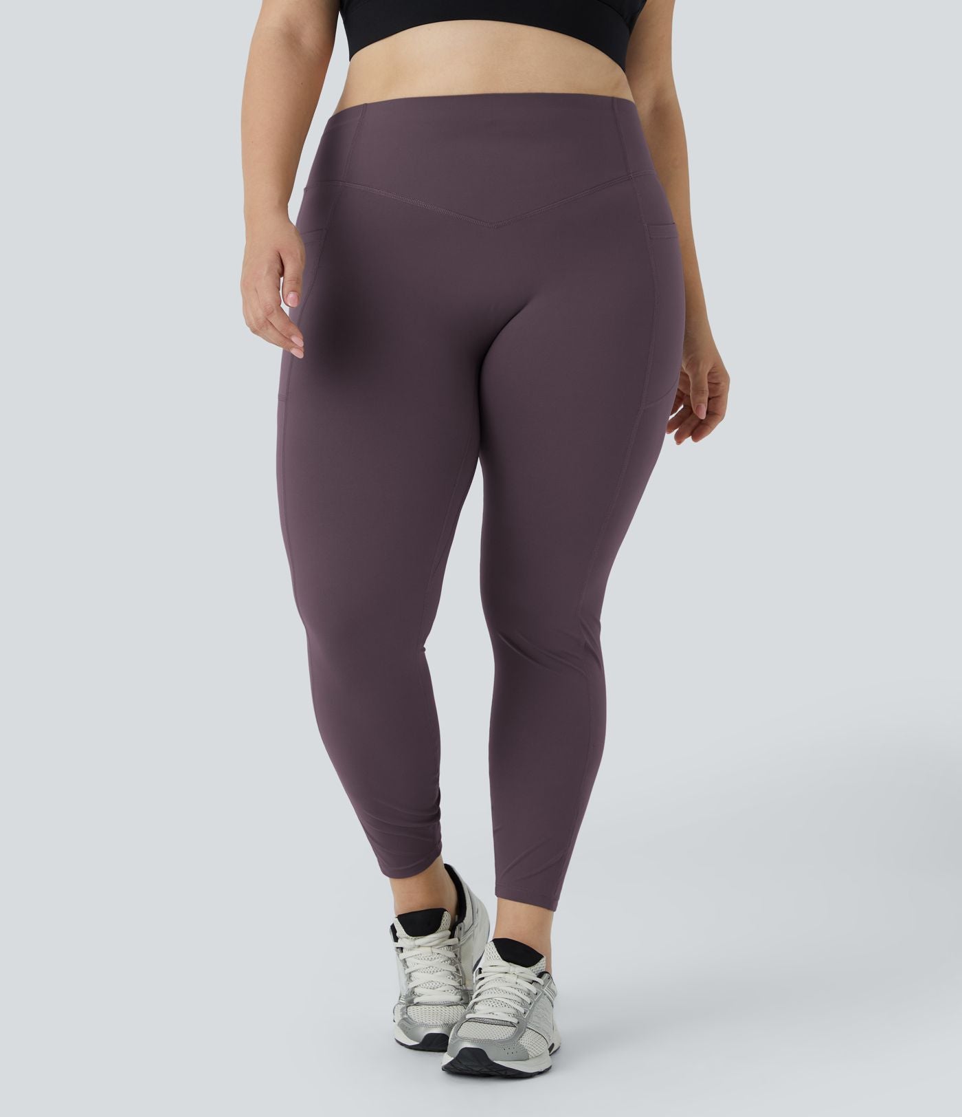 Legging d'entraînement gainant galbant taille haute grande taille avec effet scrunch et poches Halara UltraSculpt™