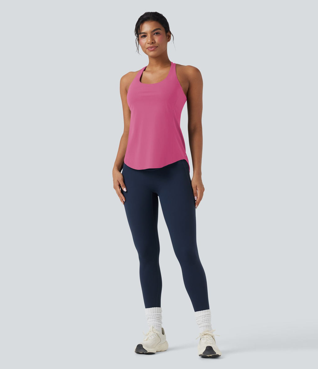 Débardeur running Halara UltraSculpt™ col rond dos croisé bonnets E-G