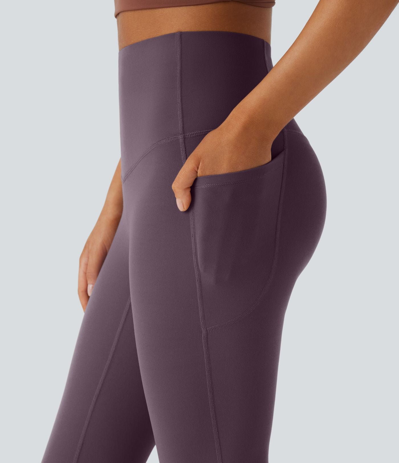 Pantalon de yoga à coupe bootcut gainant taille haute avec poches Halara UltraSculpt™